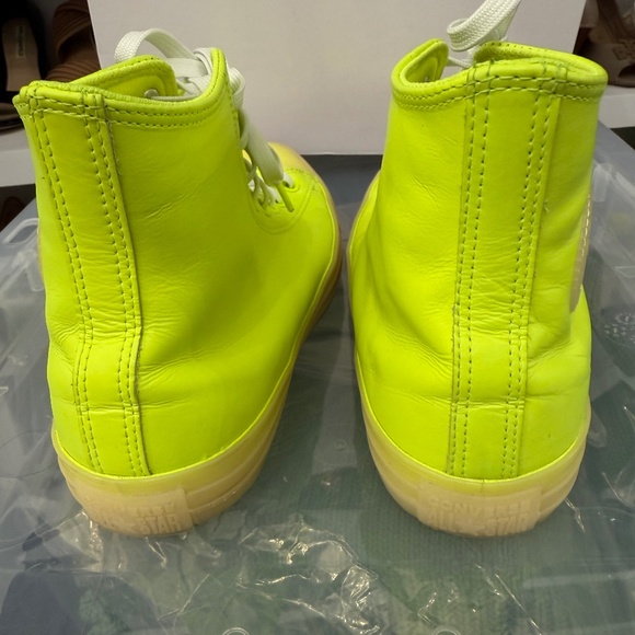 Converse Chuck Taylor All Star High Top 'Neon Yellow' | Men’s 10 Leather - Picture 7 of 13